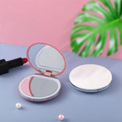 Mini portable LED makeup mirror