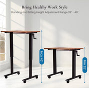 Hand Crank Adjustable Desk Height Adjustable