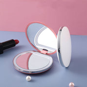 Mini portable LED makeup mirror