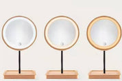 Wooden LED cosmetic mirror