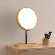 Wooden LED cosmetic mirror